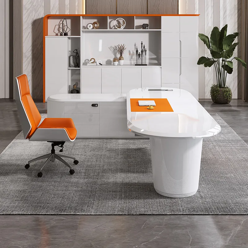 

Upgrade Designer Office Desk Unique Minimalist Conference Reception Office Desks White Modern Escritorios Office Furniture