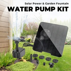 15W Solar Fountain Pump,with 10Nozzles and 6ft Water Pipe,Powered Pump for Bird Bath,Pond,Garden and Other Places
