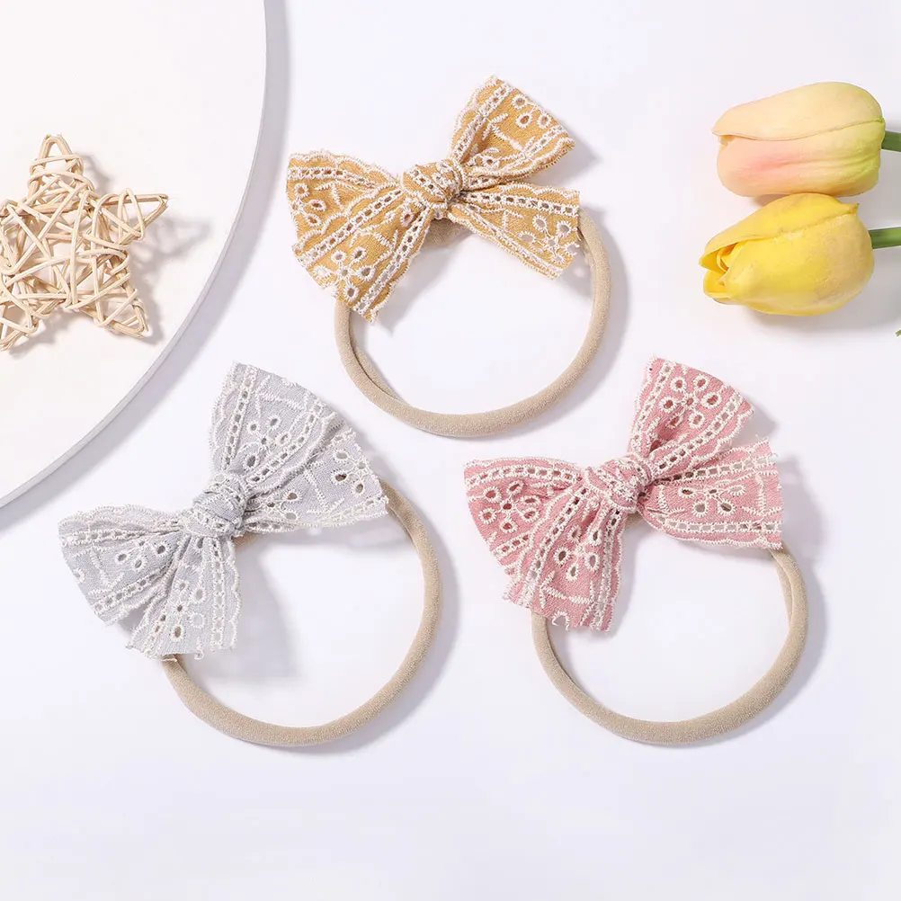 

6 pcs Headbands Toddler Hair Bows Elastic Infant Accessories Colorful Fabric Newborn Girl Bow Headband Gifts