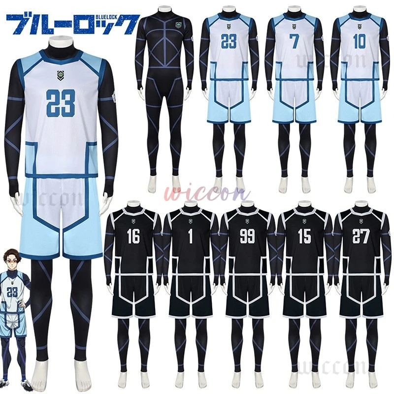 Blue Lock Season 2 Nagi Cosplay Costume Wig NO.7 Training Jerseys Football Uniform Daily Wear Carnival Suit