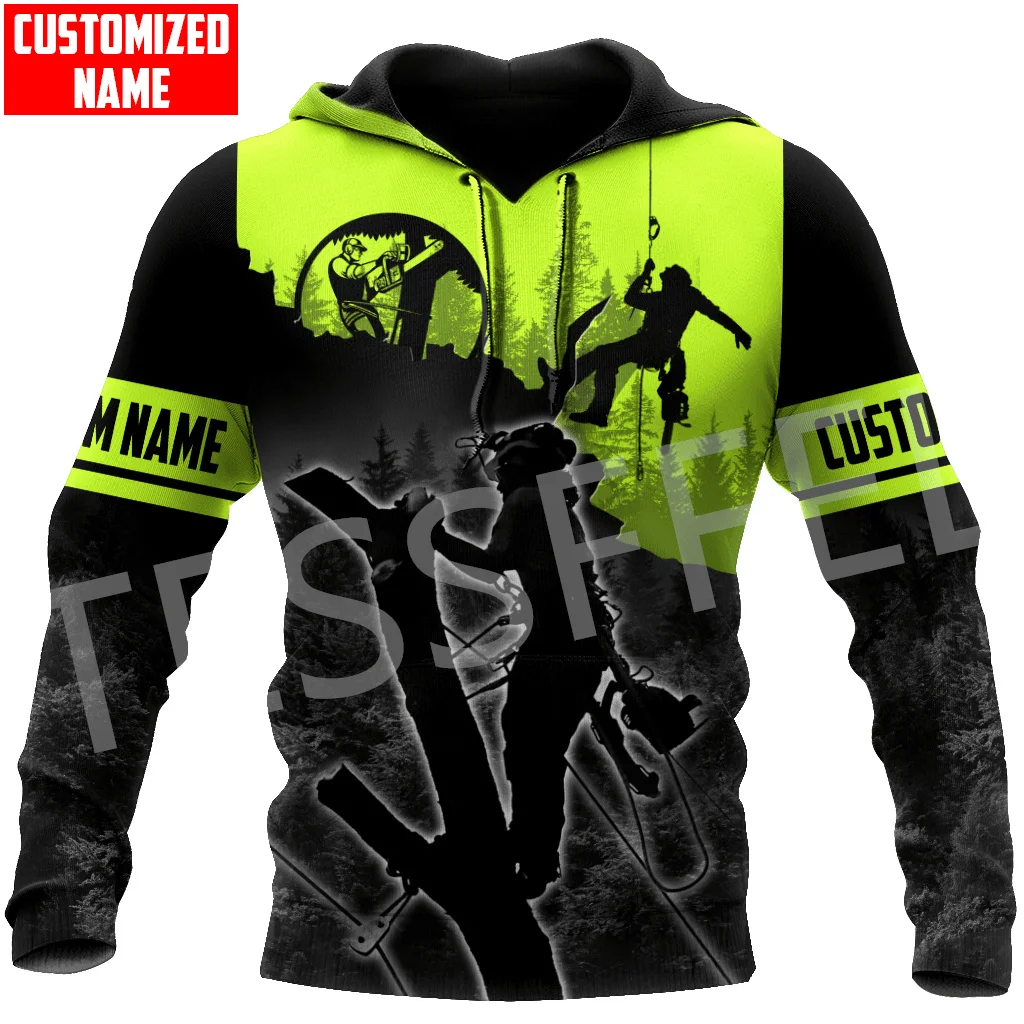 Custom Name Arborist Logger Chainsaw Carpenter Worker Tattoo Streetwear 3DPrint Pullover Harajuku Jacket Casual Funny Hoodies 32