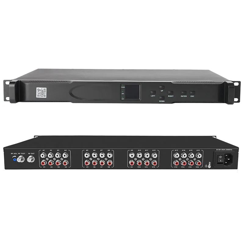 

16 Channel AV Input RCA Combiner Analog CATV Rf Modulator Headend Equipment