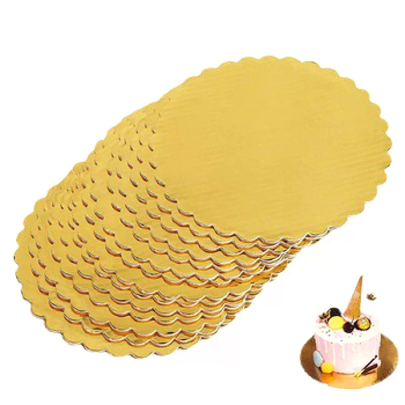 4/5/6/7/8/10 inch birthday party cake decoration board circular cardboard base paper cup cake dessert tray - view 3