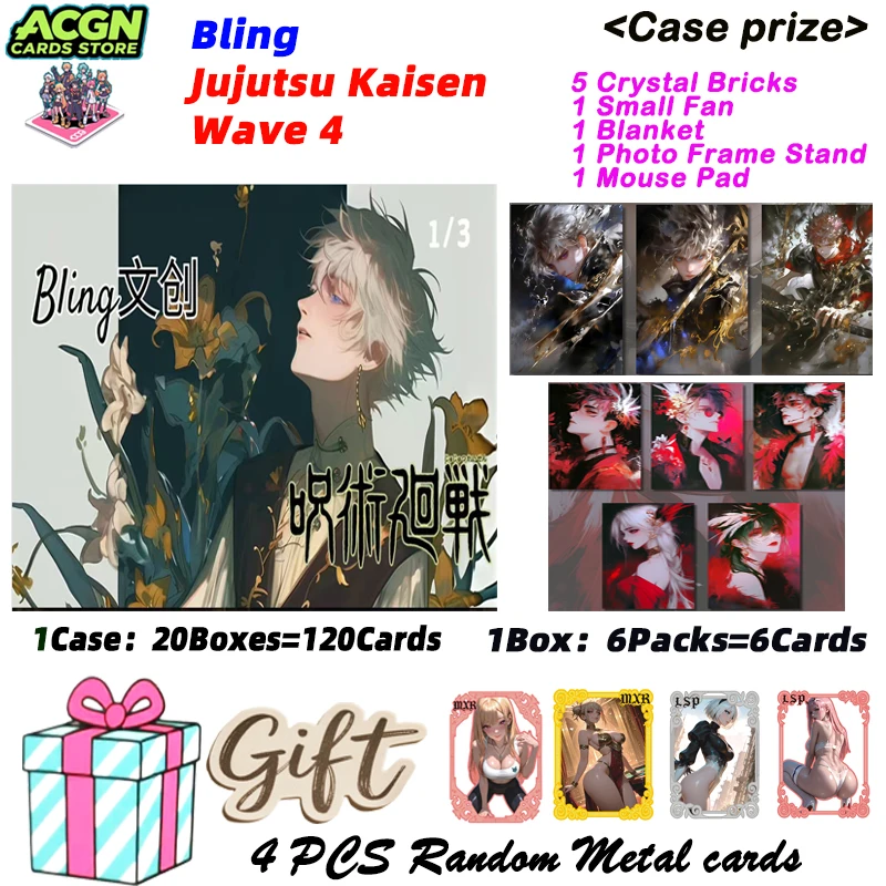 

Newest Bling Cultural Creation Acrylic Jujutsu Colored Card Boards JJK Booster Box Gojo Satoru Nanami Sukuna Hobby Chrismas Gift