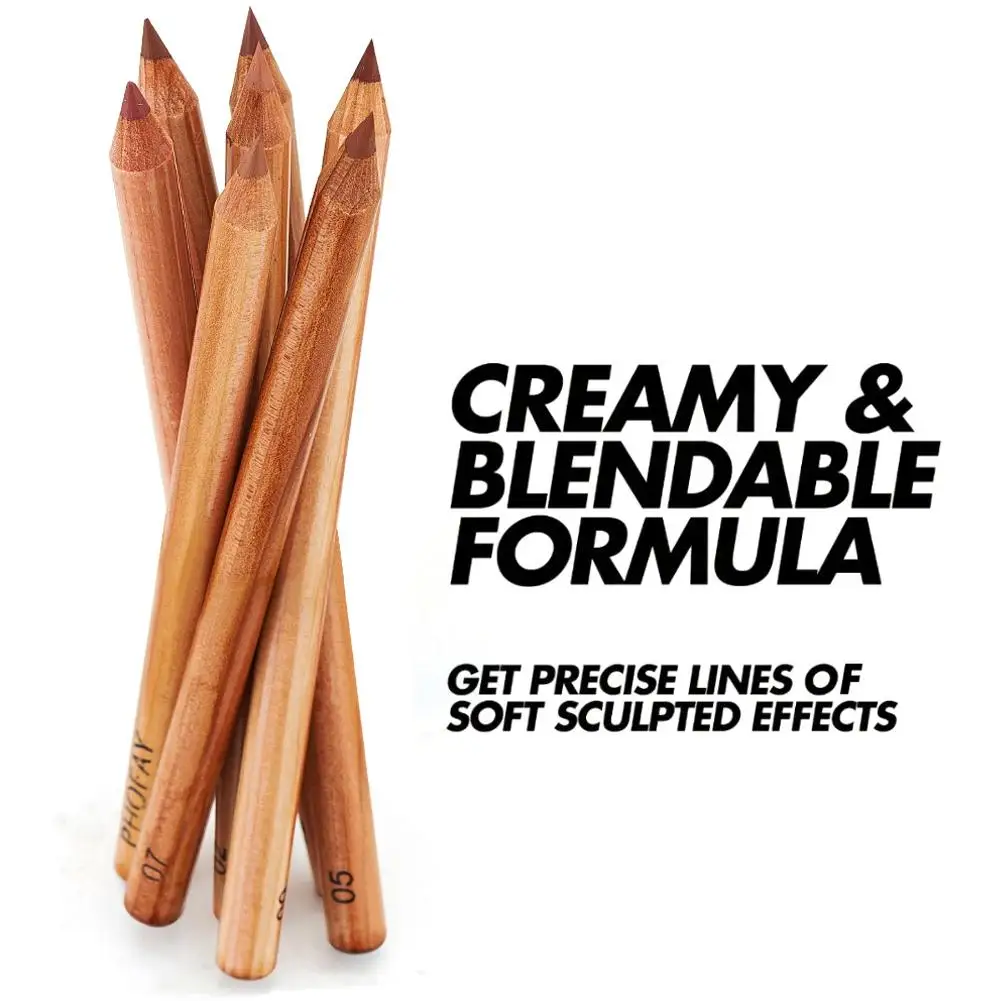 Matita per labbra opaca a 12 colori Impermeabile rimpolpante Labbra nude naturali Contorno labbra Trucco The Stain Pink Lipstick Liner G6O7