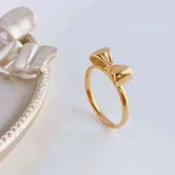 Minimalist Style Bow Ring for Women's Valentine's Day and Christmas Jewelry Gift
