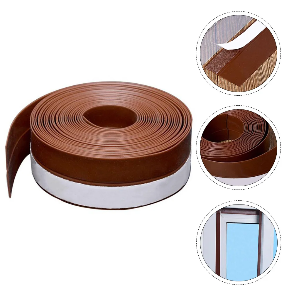 

1 Roll Self-Adhesive Door Seal Strip For Windows Doors Dustproof Windproof Water Resistant Noise Reduction Insect Control Silica