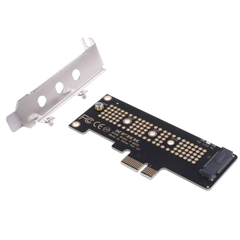 

【C】1Pc NVMe PCIe M.2 NGFF SSD Adapter Card X1 to PCIe with Bracket - Storage Expansion Card