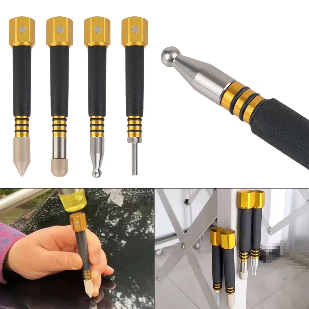 

Car Body Dent Repair Tool Tap Down Pen Magnetic 4Pcs Car Accessories Grip Dent Repair Tool Anti-Slip Free Tool Paintless