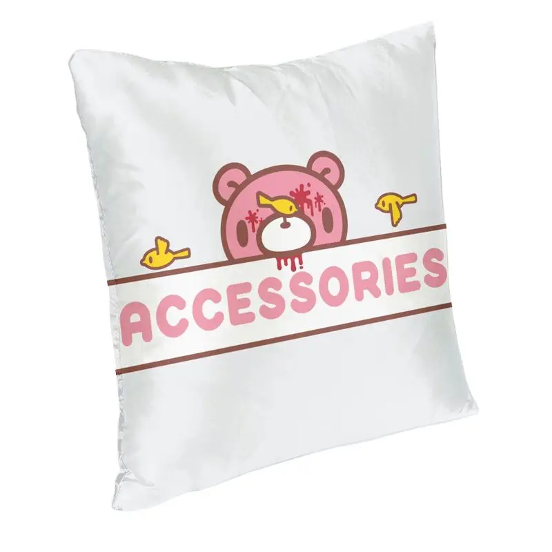 Cartoon Animation Gloomy Bear Square Pillow Cover Decoration Cushions Throw Pillow for Car Double-sided Printing