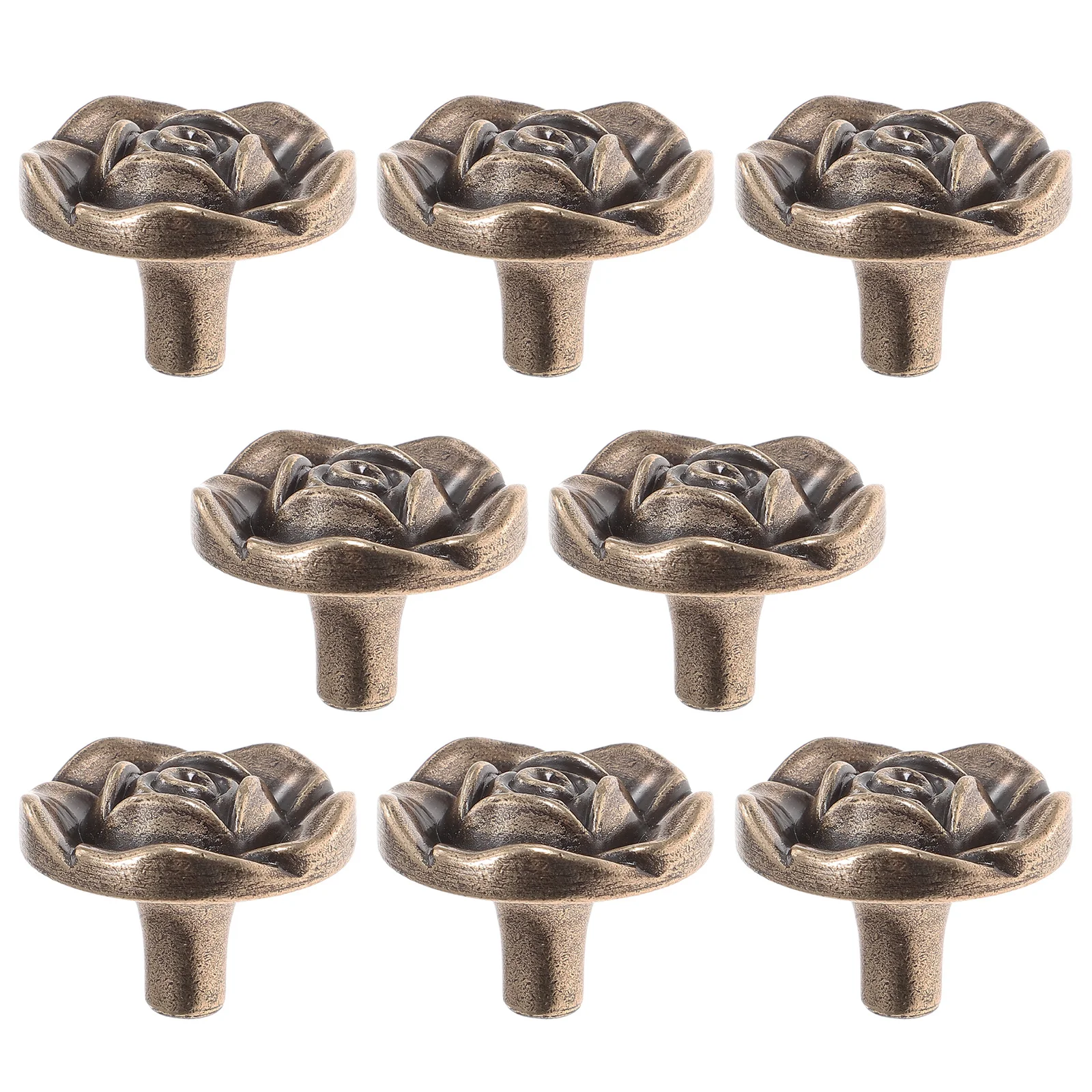 

Door Knobs Rose Furniture Handle Flower Drawer Pulls Cupboard Cabinet Handles Indoor