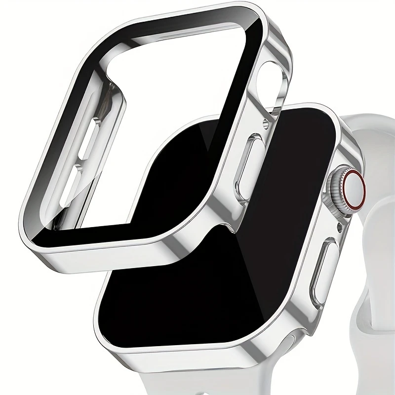 Abdeckung für Apple Watch 10 Gehäuse 46 mm 42 mm 45 mm 41-44-40 mm Displayschutzfolie aus gehärtetem Glas Serie 7 8 9 SE 5 Apple Watch-Zubehör