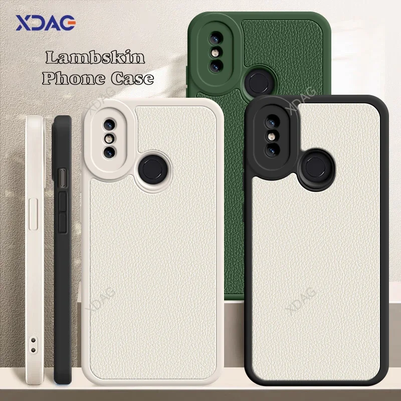 Lambskin Leather Phone Case for Xiaomi Mi 8 Mi8 Xiaomi8 SE 8SE Pro 8Pro Explorer Lite 8Lite Litchi Grain Soft Back Cover Housing