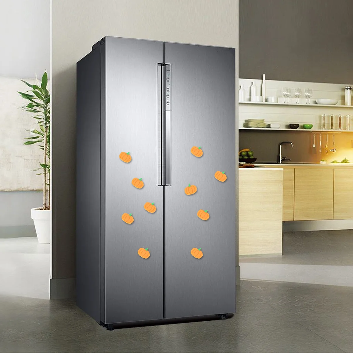 

10Pcs Cute Pumpkin Fruit Refrigerator Magnets Magnetic Stickers Home Decoration Office Note Holder Fridge Magnet