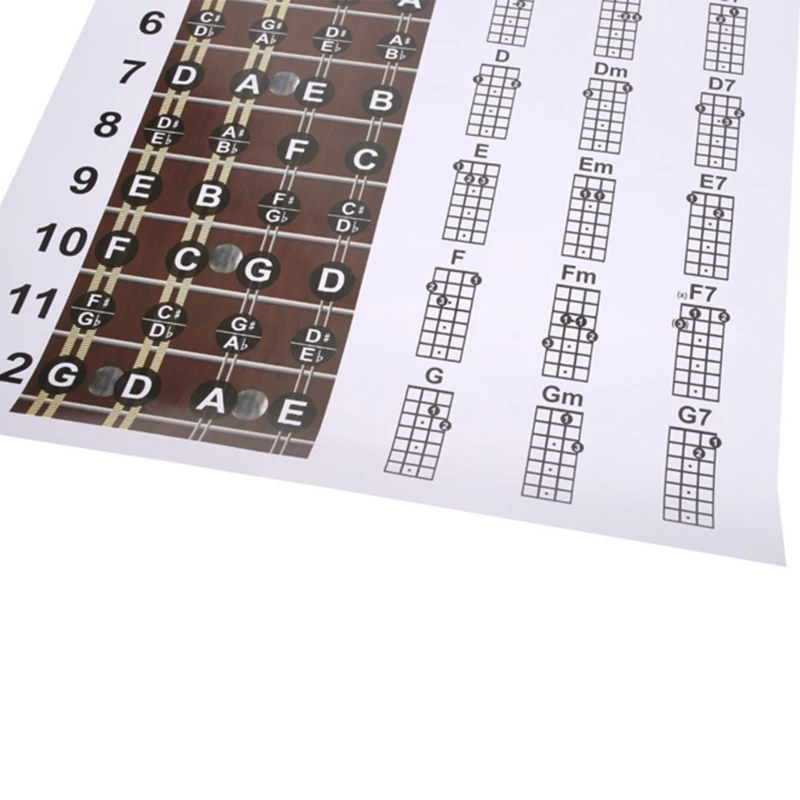 Mandolin Chord Chart Instructional Poster Fingering Diagram Chord Poster