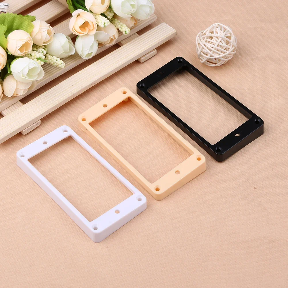 

2шт гитарные изогнутые пластиковые звукосниматели хамбакера рамки держатель монтажные кольца