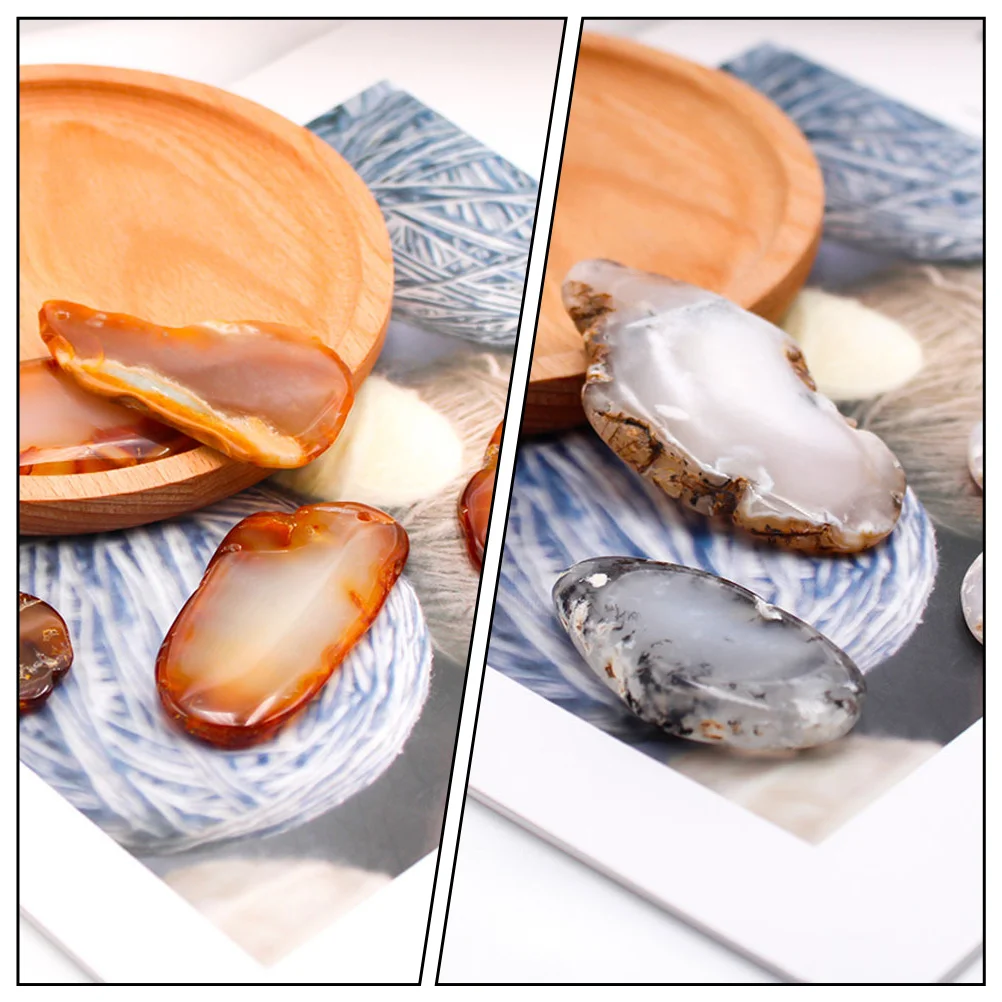

3 Pcs Natural Agate Stone Pendants Rough Gemstone Jewelry Making Supplies Delicate Necklace Charms Bracelets Elegant Accessories