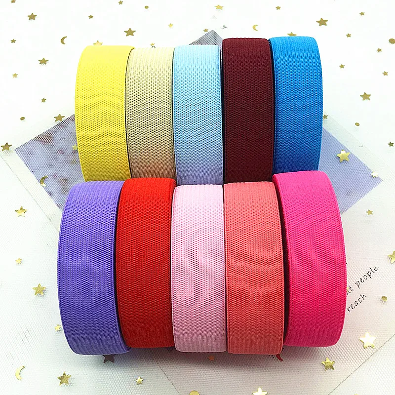 2/5yard 20mm Wide Flat High Elastic Band for Sewing Protective Clothes Accessories Black Thick Rubber Cord Tape Rope DIY 2cm