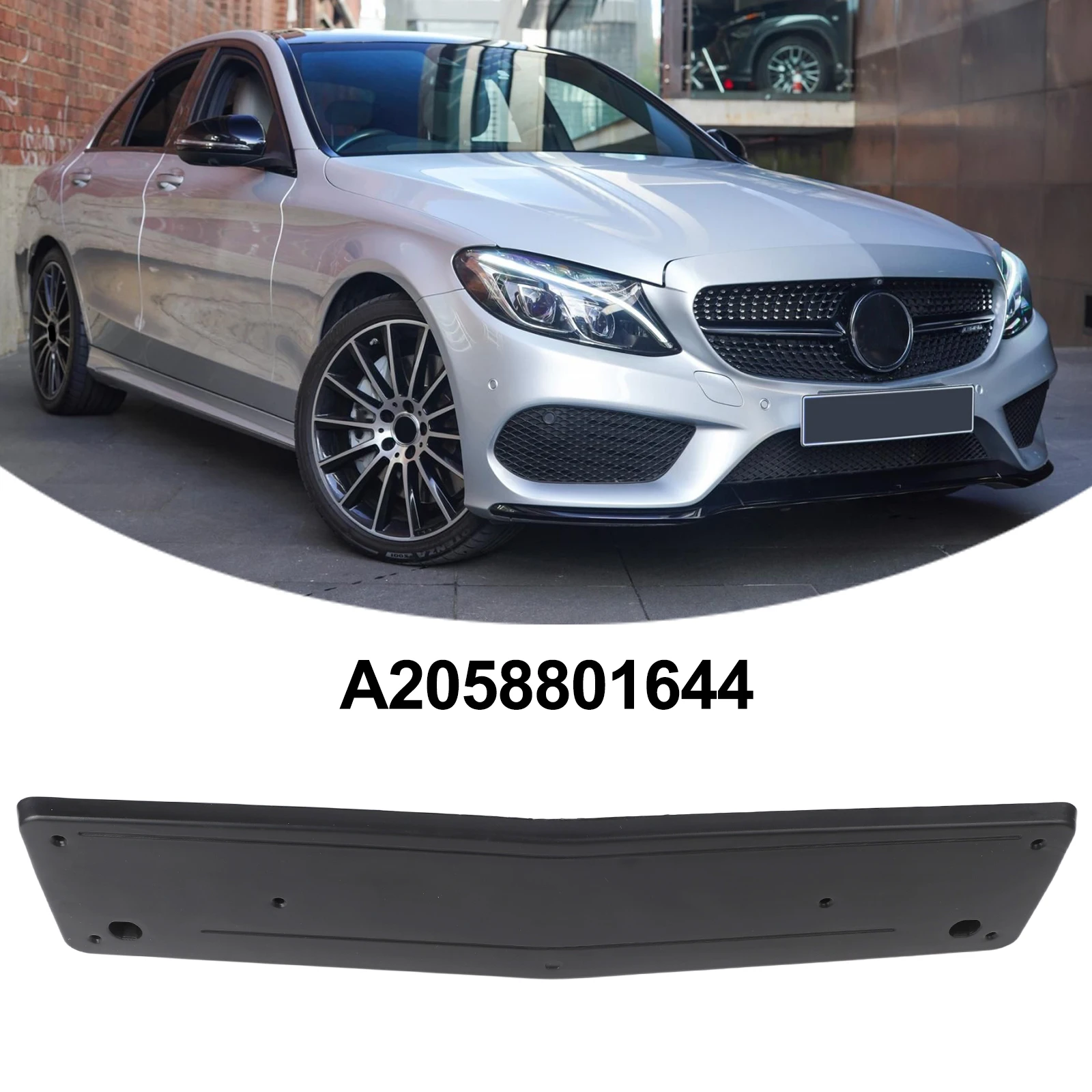 

1pc Car Front Bumper Number Plate For Mercedes For C Class W205 A2058801644 Automobile Replacement Accessories