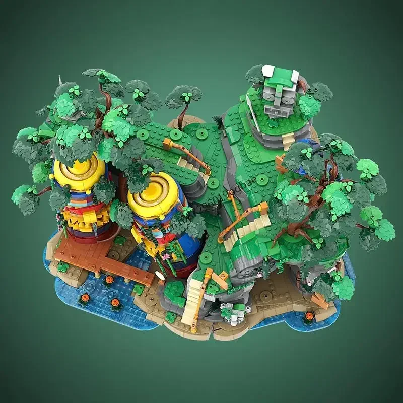 جديد 3972 قطعة عرض شارع الغابة الأكثر مبيعًا Moc أطلال قديمة نموذج اللبنات لتقوم بها بنفسك أفكار إبداعية ألعاب أطفال هدايا عيد الميلاد