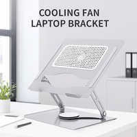 360 ° Rotatable Cooling Fan Laptop Bracket Foldable Adjustable Notebook Cooler Base Stand Cooling Portable