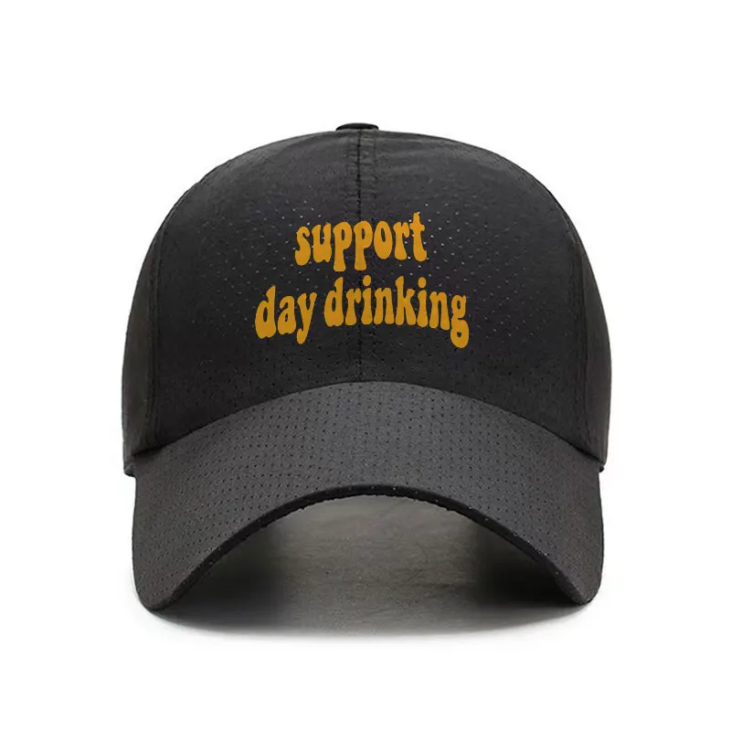 Support Day Drinking Quick Dry Baseball Cap Lightweight Adjustable Unisex Outdoor Hat