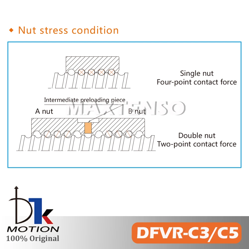 DTK DFVR3210 الأرض C3 C5 الكرة اللولبية R32 الرصاص 10 مللي متر OFU DFU مزدوجة الجوز عالية الدقة شفة عالية السرعة منخفضة الضوضاء Heay تحميل طحن