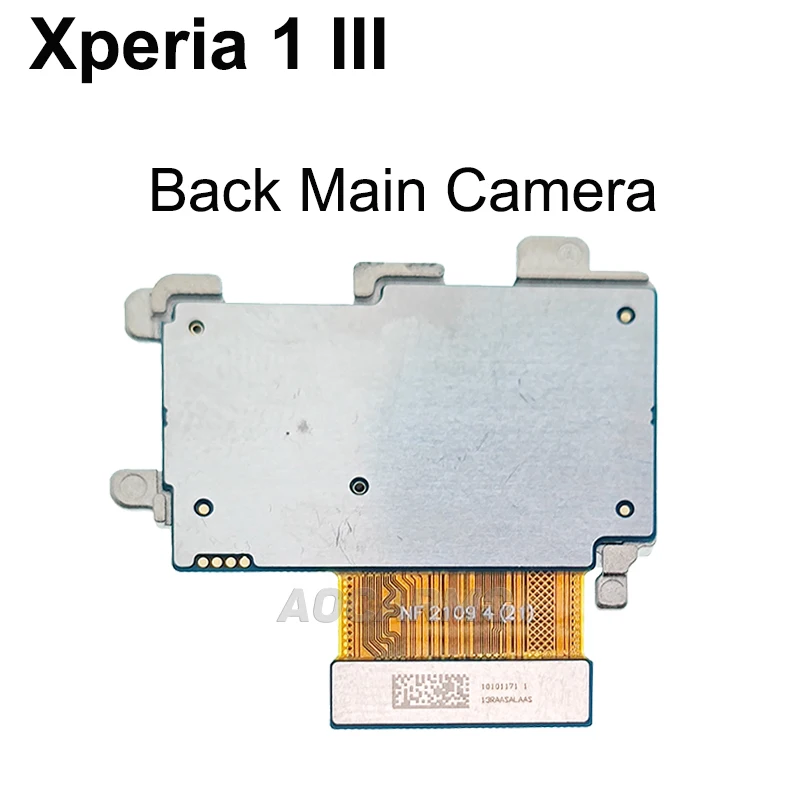 Aocarmo Pour Sony Xperia 1 III / X1iii MARK3 XQ-BC52 BC62 BC72 Avant Arrière Principal Large Téléobjectif Caméra Tech 3D iToF Flex Câble