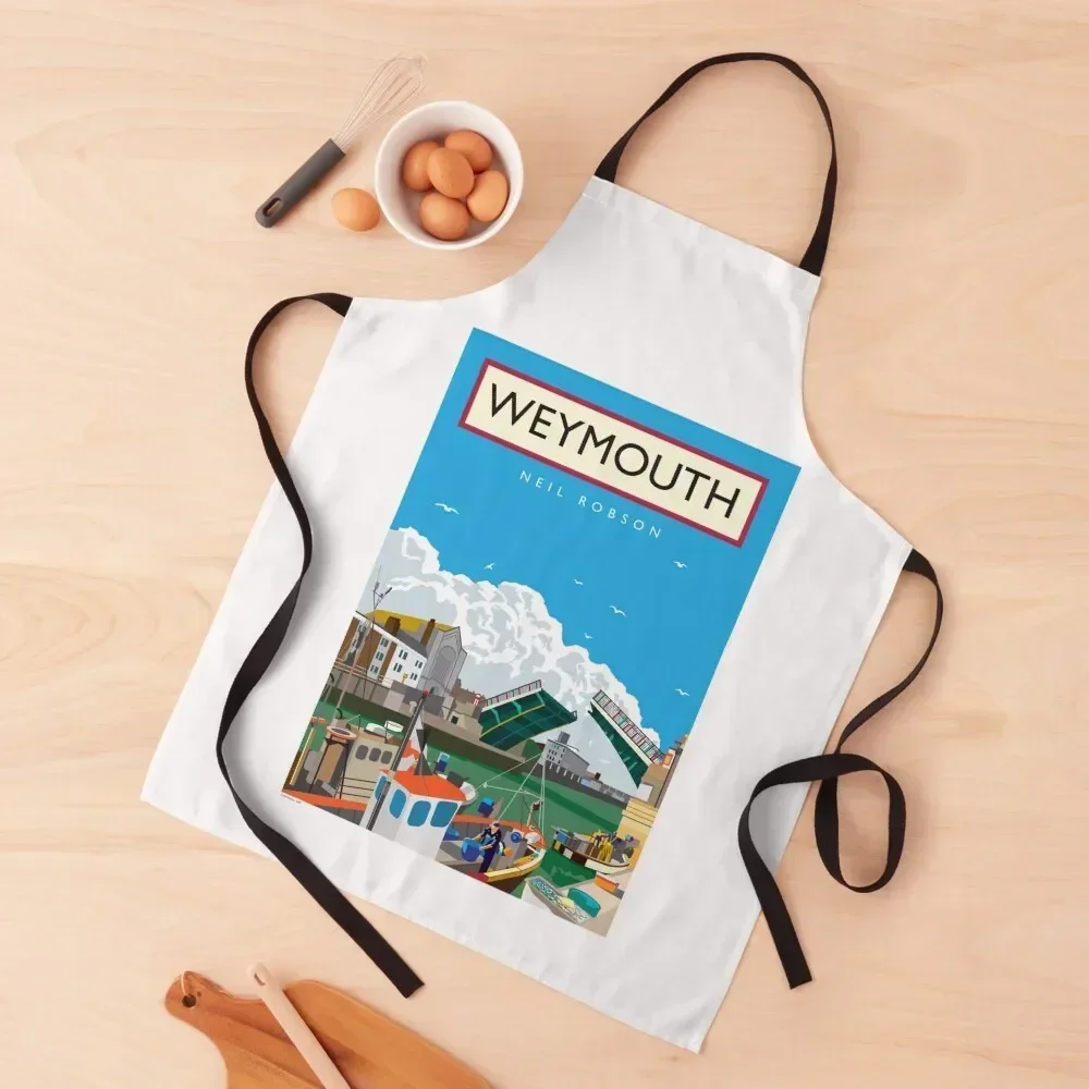 

Weymouth, Dorset Apron with personal logo kitchen clothes for men with pockets Apron