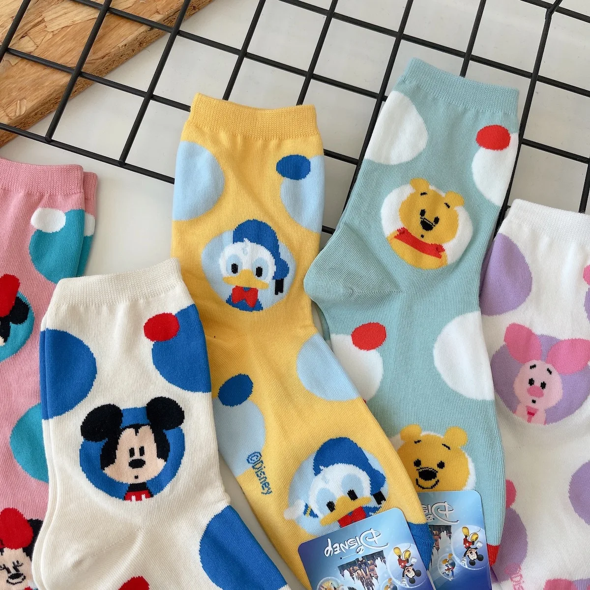 2023 Disney Neue Kawaii Frauen Socken Japanische Mode Cartoon Niedlichen Socken Mickey Minnie Daisy Donald Baumwolle Harajuku Lustige Socken