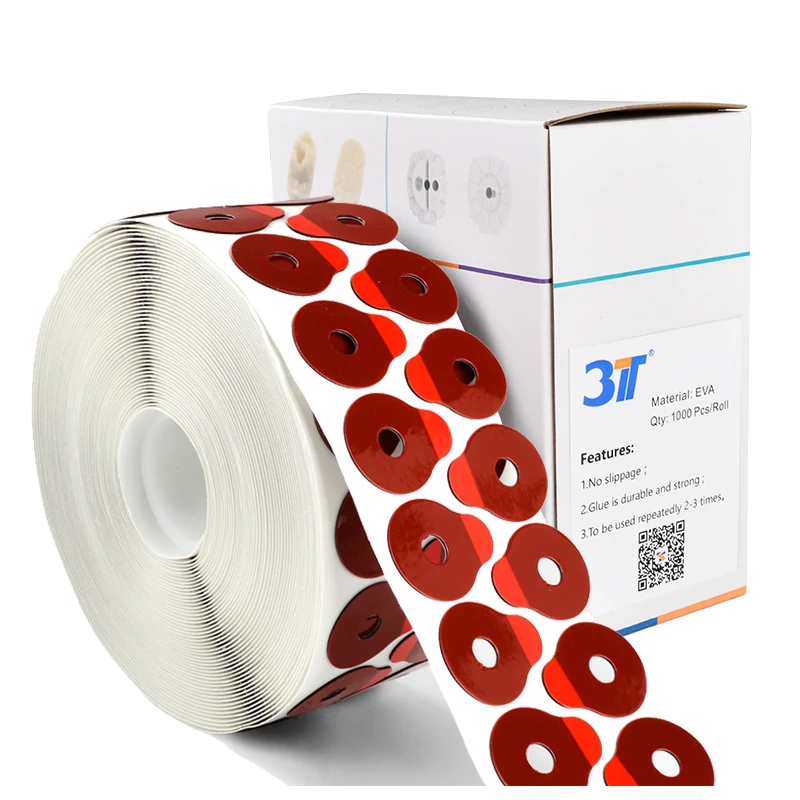 1000Pcs A23LR 24mm Red Round Blocking Pads, Anti-Slip Optical Lens Edging Adhesive Discs for Briot/Weco Edgers