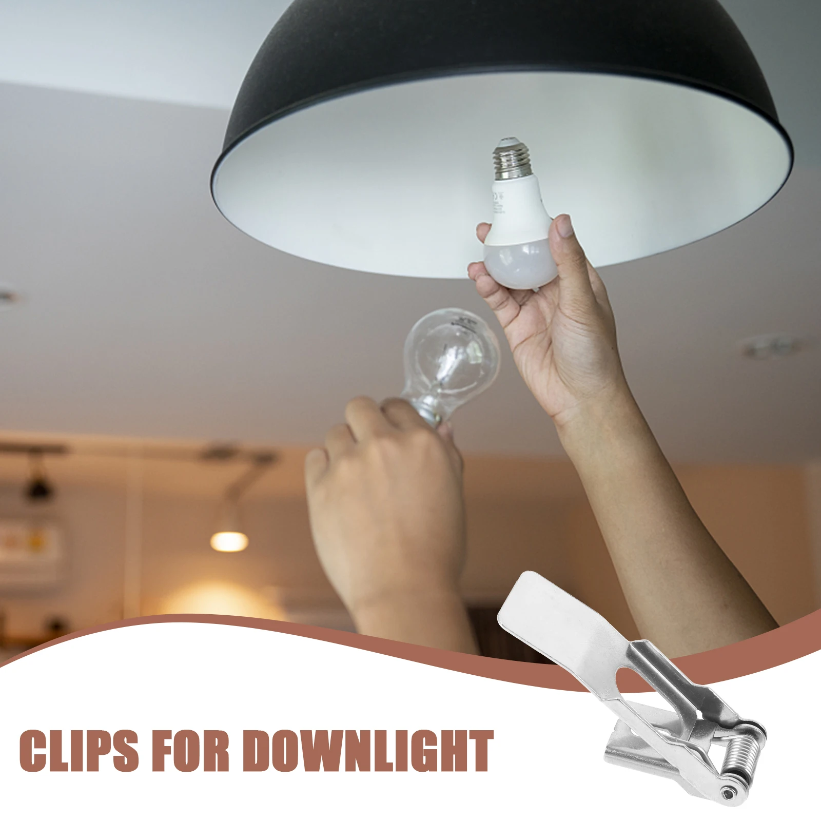 

8 шт. встраиваемый зажим для светильника, фиксированный пружинный зажим для потолочного освещения, панель, модернизированная лампа, сменный аксессуар для освещения