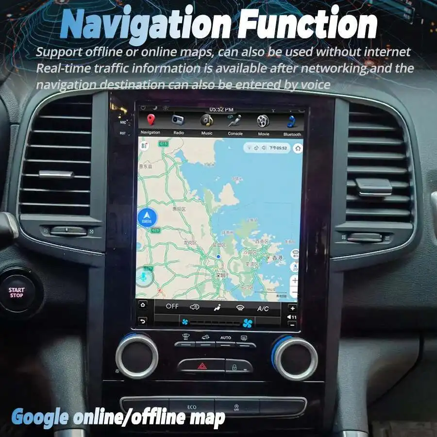 256GB Android 13 Vertical Screen For Renault Megane 4 Samsung Koleos Talisman 2017-2019 Car GPS Radio Navigation Video Player