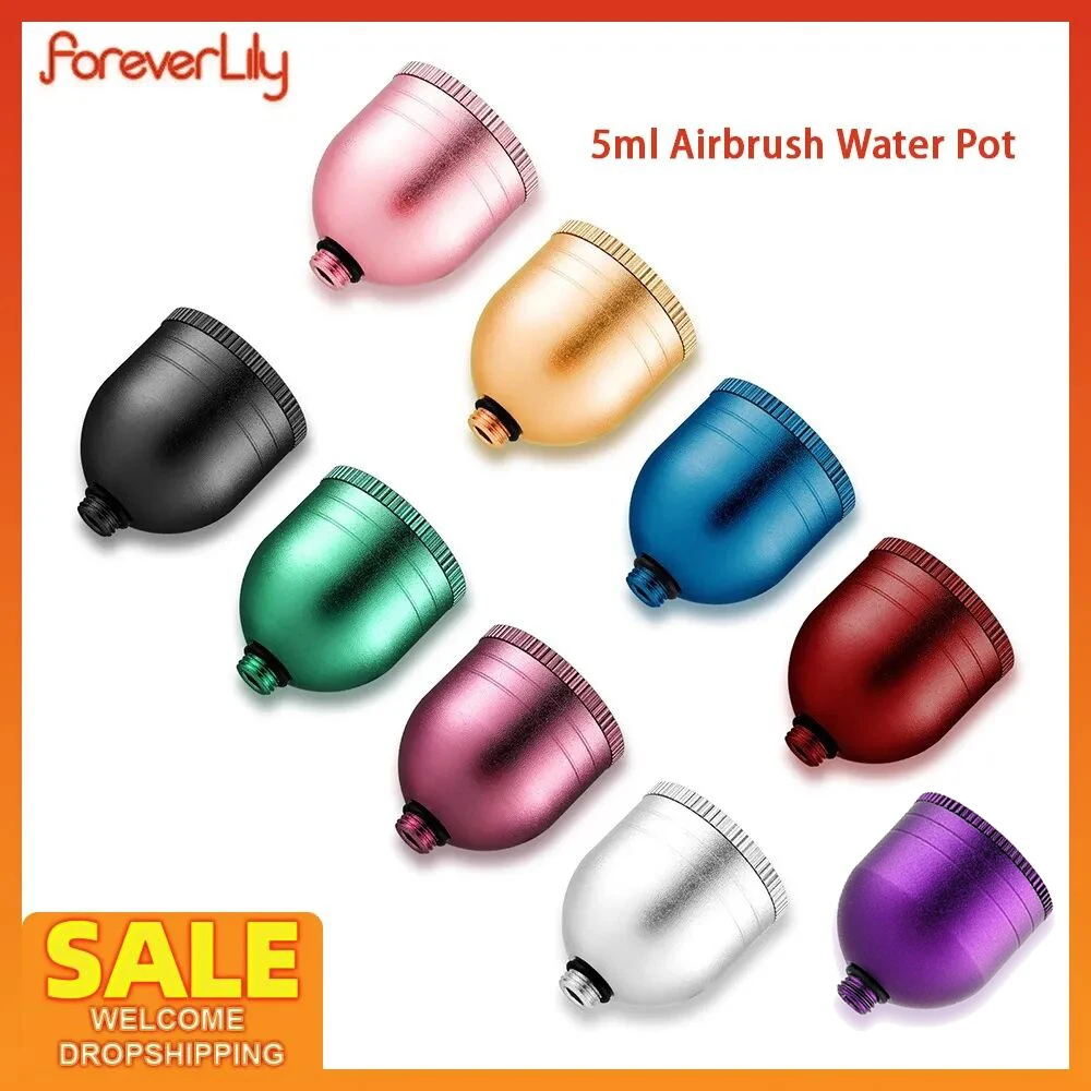 5ml Water Pot For Nail Airbrush Air Compressor Painting Craft Coloring Hair Dyeing Tattoo Makeup Spray Gun Accessory