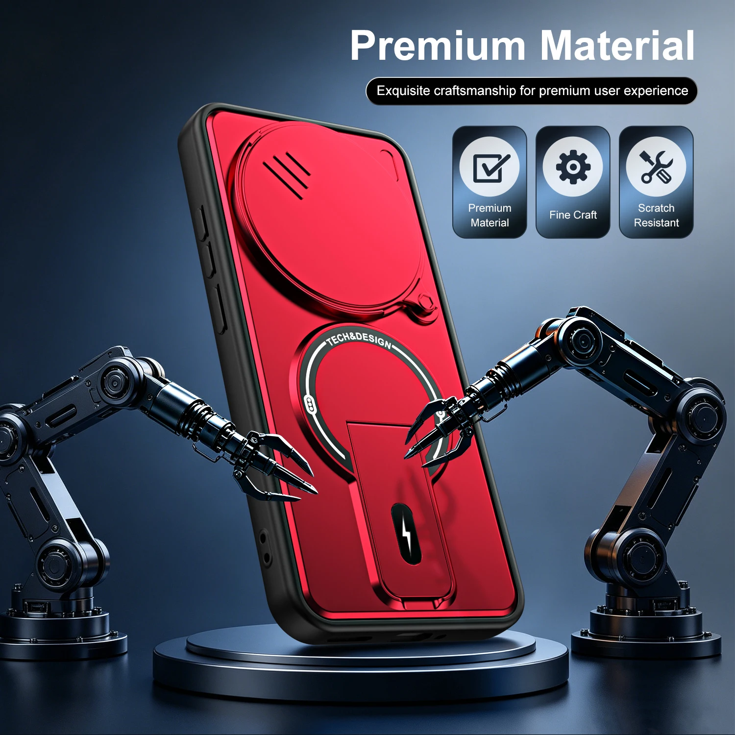 Auto-Magnethalterung für Magsafe-Hülle für Xiaomi 15T 17 Pro Max Armor Stoßfeste Linsenschutz-Handyhülle – Detail 2