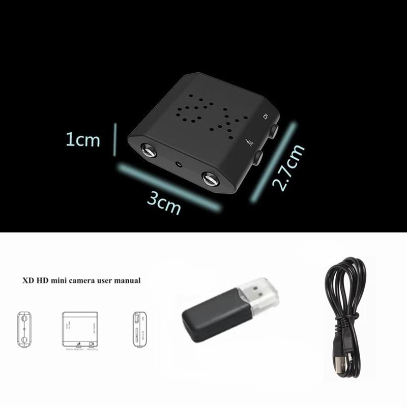 A39Q-1080P HD Mini Camera Motion Detection DV Video Recorder IR-CUT Night Vision Small Camcorders Loop Recording Espiar Cam