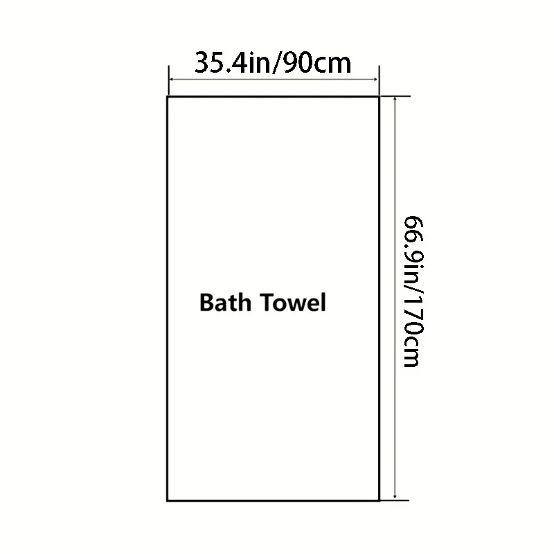 2 Large Bath Towels, Cartoon Embroidered Striped Bath Towels, [35.4*66.9in] High-Quality Microfiber, Absorbent, Quick-Drying Towels, Soft and Comfortable Towels, Available in Various Colors, Bathroom, Gym, Shower Towels