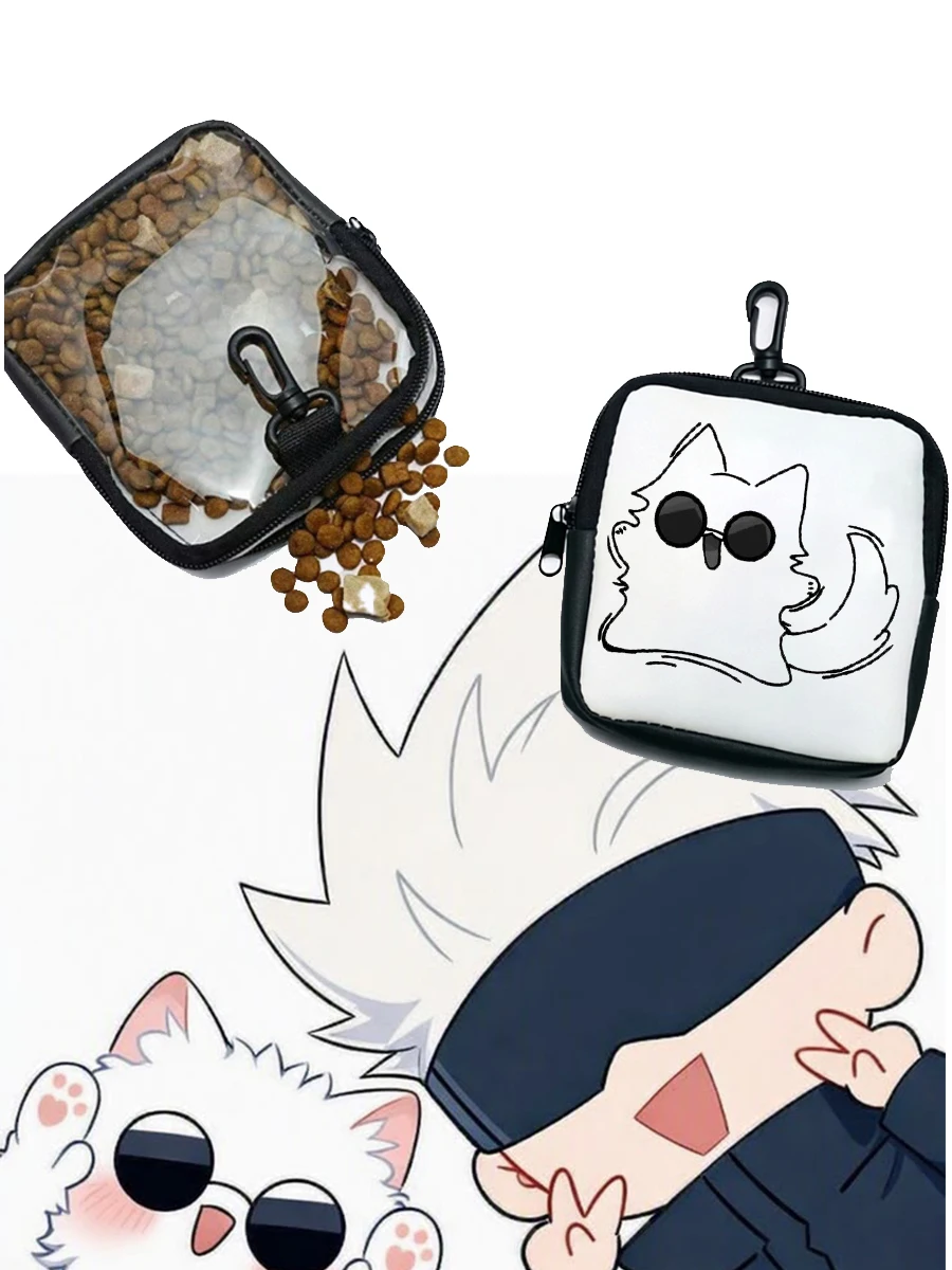 Jujutsu Kaisen Nekos Portable Dog Treat Bag Outdoor Training Dog cat Food Pocket Multifunctional Dog Reward Bags Pet Supplies