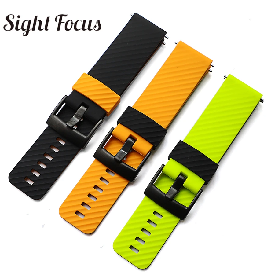 

24mm Silicone Rubber Watch Strap For Suunto 7 Watch Band Suunto 9 or Baro Watch Band Spartan Sport Watchband or HR Bracelet D5