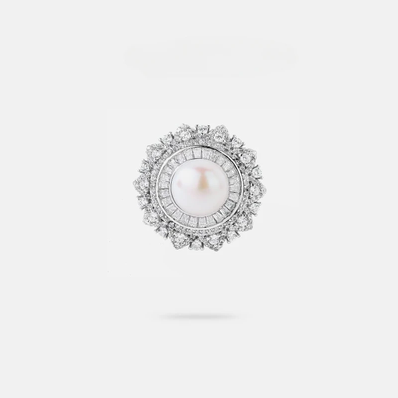 

S925 pearl ring high-end light luxury temperament versatile jewelry