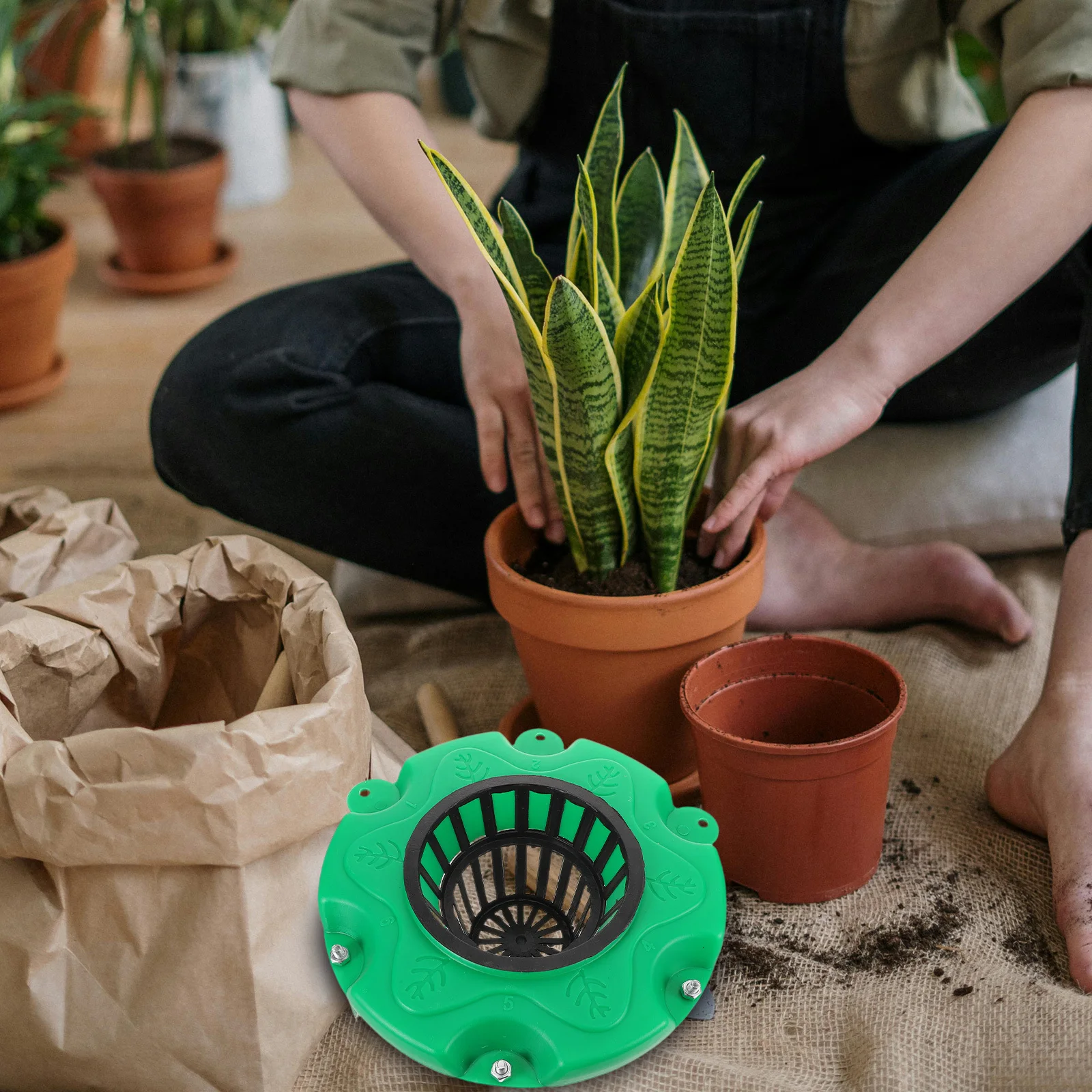 6 قطعة سلال زراعة بركة الجزيرة العائمة المائية الأواني المائية مجموعات مقاومة للطقس لبرك البحيرات والحدائق المائية