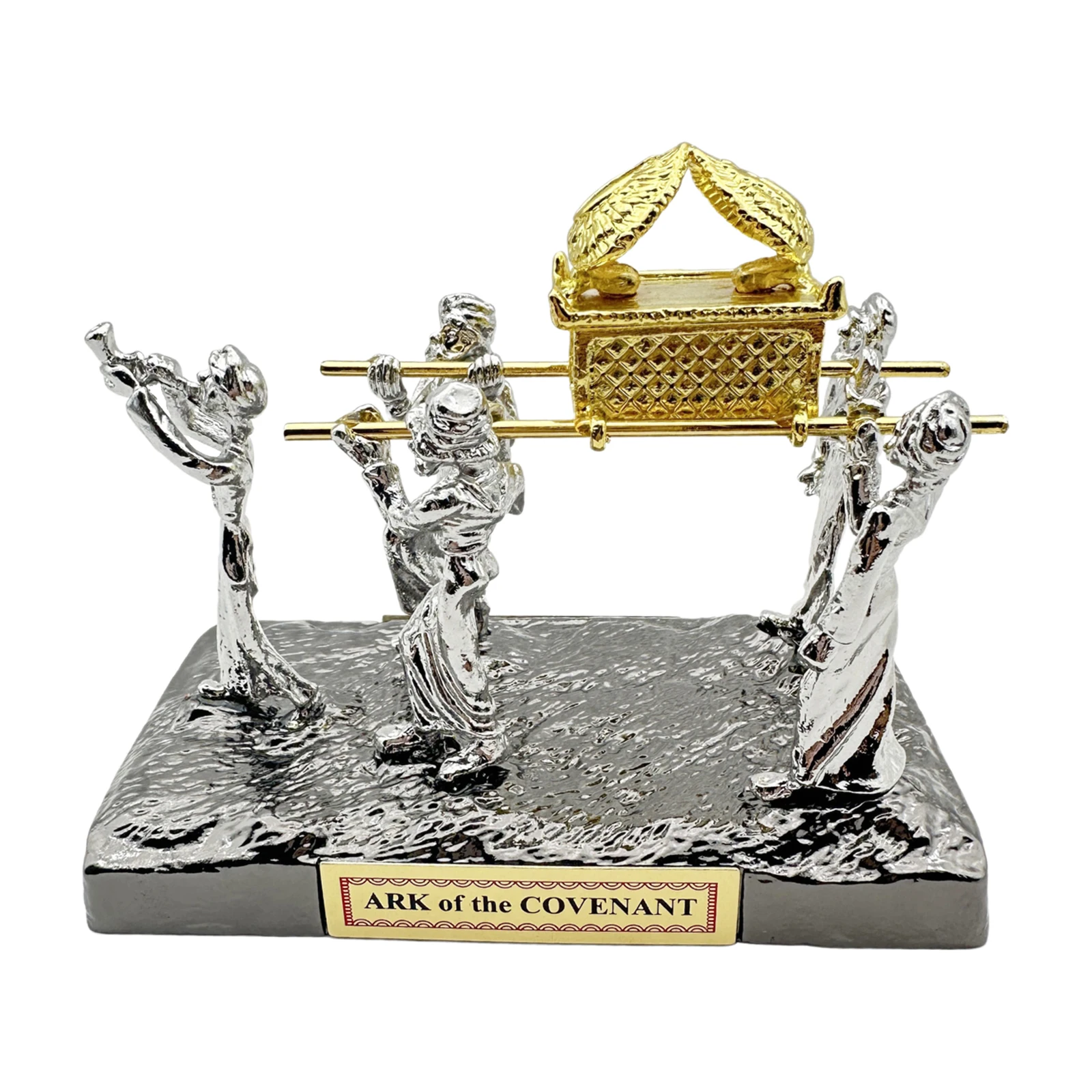 Metallo Holy Ark of The Covenant scultura robusta multiuso in miniatura Covenant Statue Sculpture Tabletop Decor