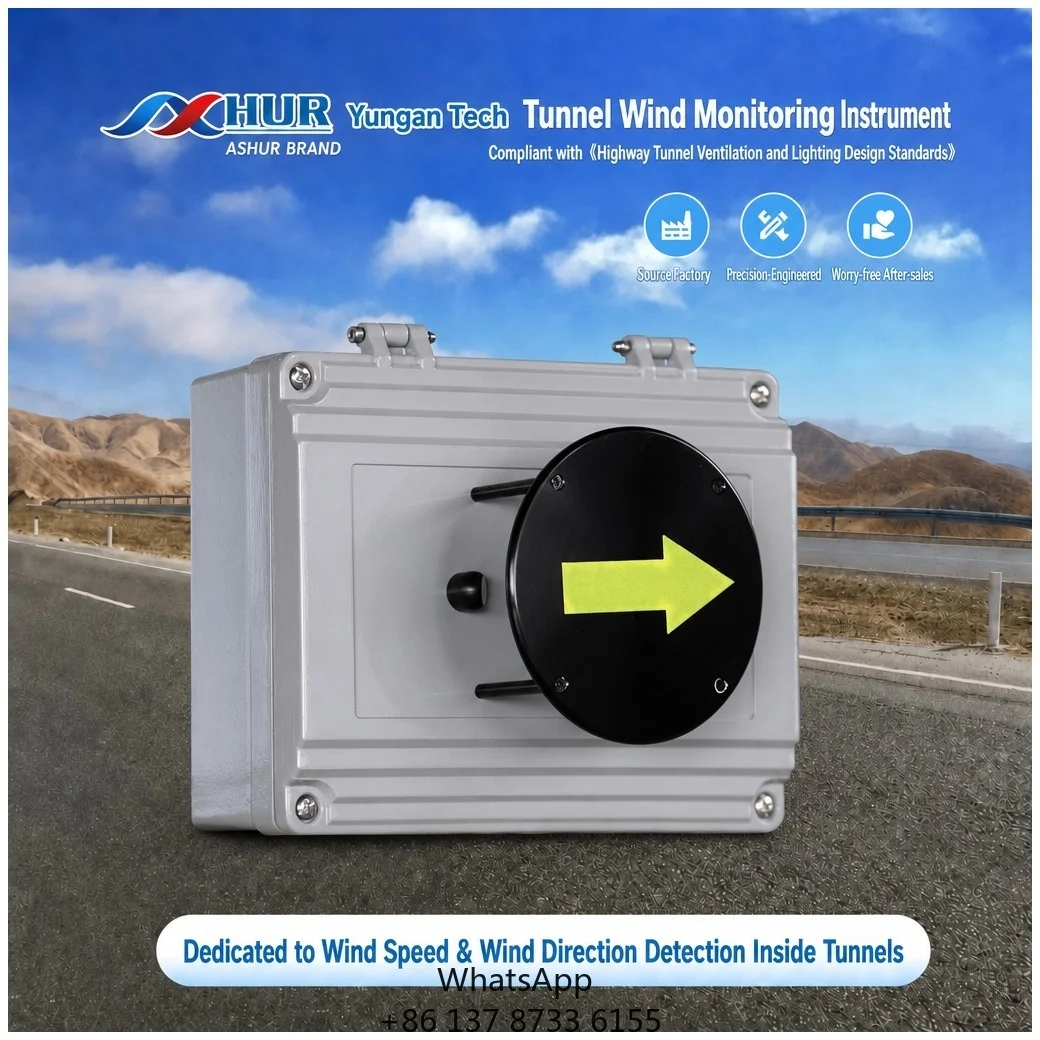 RS 485 4-20 ModBus Protocol Tunnel Ventilation Lighting System Ambient Wind Speed Direction Ultrasonic Sensor