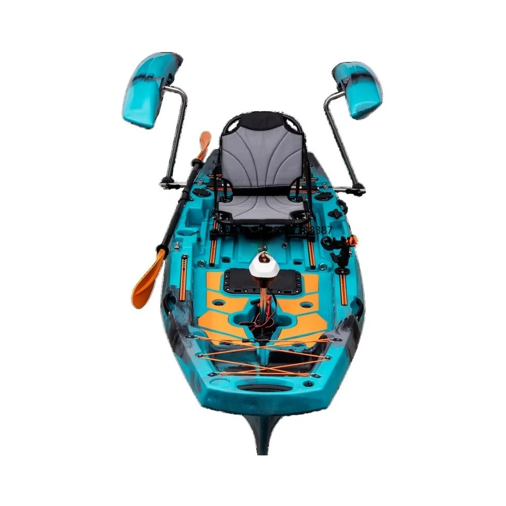 

CE Certified 10ft Modular Single Kayak Pedal Propeller Fin Drive LLDPE Hull Material Surfing Electric Sport Fishing Rowing Boats