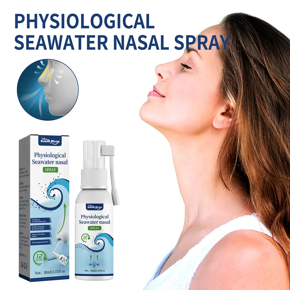 30ml Physiological Seawater Nasal Spray Nasal Chronic Allergic Sinusitis Relieve Congestion Itchy Nose Liquid