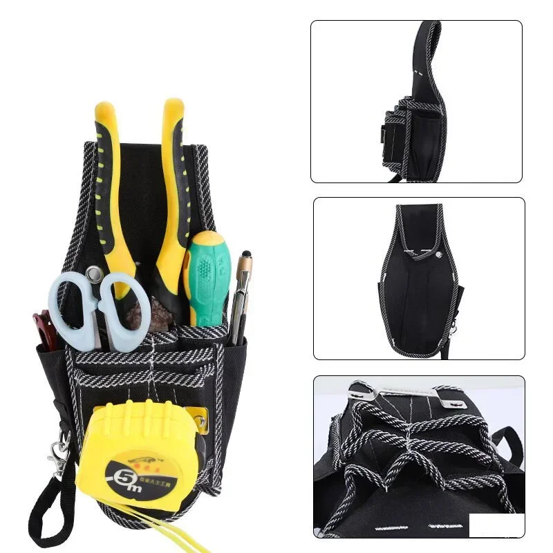 Multifunctional Tool Bag and Belt Nylon Fabric Tool Screwdriver Kit Holder Bag Pocket Pouch Bag Electrician Waist Pocket Case