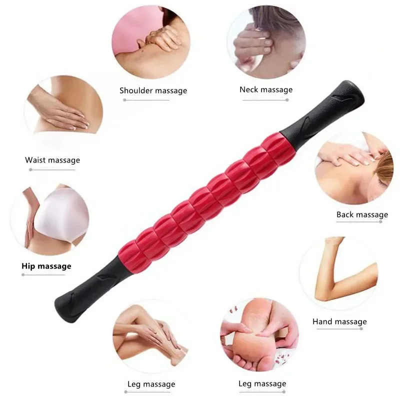 1Pcs 9-Rad Massage Hals Bein Massager Stick Anti-Cellulite Stick Körper Fuß Bein Abnehmen Massage Muscle roller Massage Stick