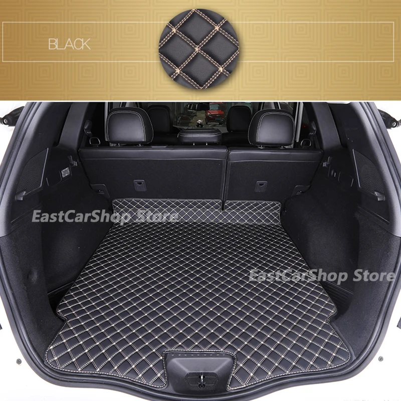 For Renault Koleos 2 Samsung QM6 2016-2021 Car Leather Trunk Mat Boot Liner Tray Car Rear Trunk Cargo Protective Waterproof Mat