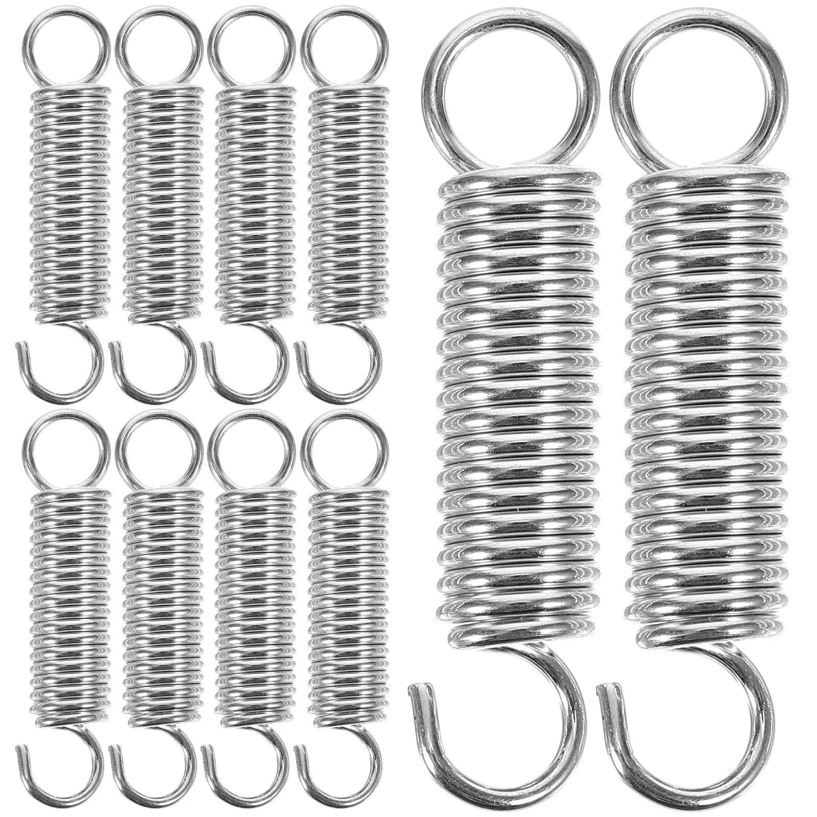 

10Pcs Stainless Steel Extension Springs Dual Hook High Elasticity Mechanical Tension Springs for Electric Vehicle Ladder Parking