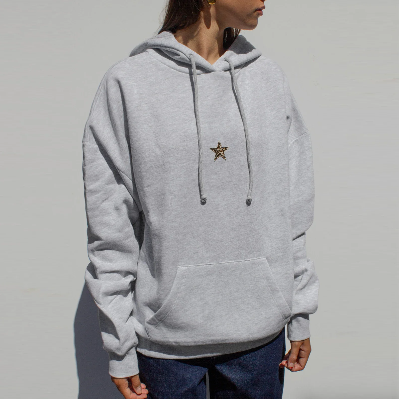 

Y2K Women's Hoodie Casual Loose Star Print Long Sleeve Hooded Sweatshirt with Front Pocket for Fall Winter Retro Streetwear